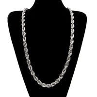 Men's hip-hop gold-plated European and American necklace fashion high sense 1cm thick twist necklace twisted rope chain a generation of hair
