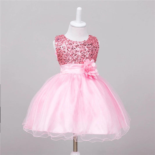 Baby Sequin Dress Flower Girl Wedding Princess Dress MANDOTOS