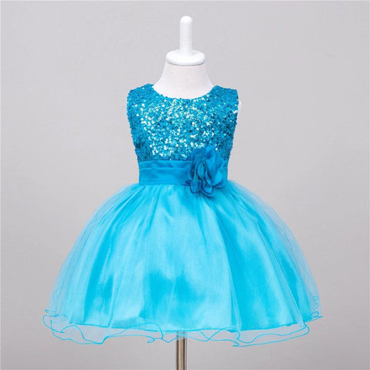 Baby Sequin Dress Flower Girl Wedding Princess Dress MANDOTOS