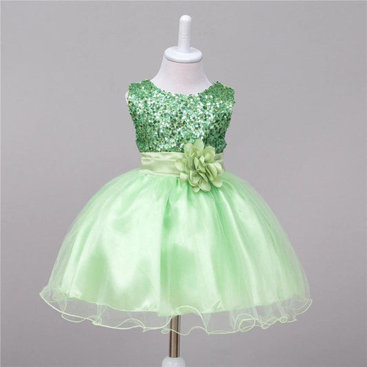 Baby Sequin Dress Flower Girl Wedding Princess Dress MANDOTOS
