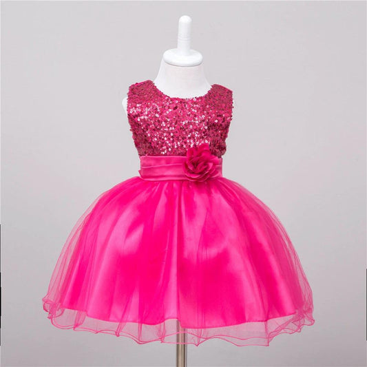 Baby Sequin Dress Flower Girl Wedding Princess Dress MANDOTOS