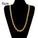 Men's hip-hop gold-plated European and American necklace fashion high sense 1cm thick twist necklace twisted rope chain a generation of hair