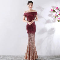 Birthday Party Dress Slimming Host Long Dress MANDOTOS
