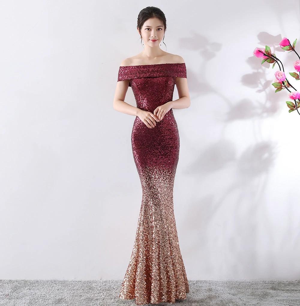 Birthday Party Dress Slimming Host Long Dress MANDOTOS