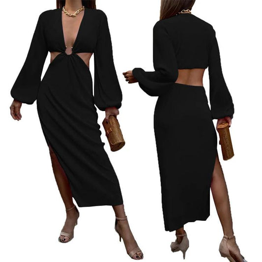 Autumn Fashion Pressed Pleated Waistless Women's Dresses MANDOTOS
