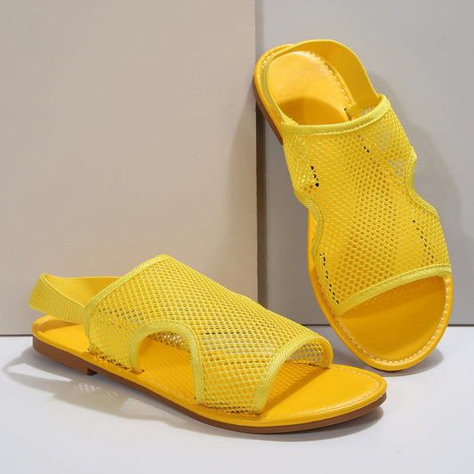New Mesh Sandals Summer Casual Breathable Flat Shoes For Women Men Beach Shoes - MANDOTOS