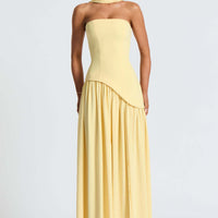 Cherry Lacquer Maliyah Maxi Dress with Chiffon Skirt & Scarf - MANDOTOS0