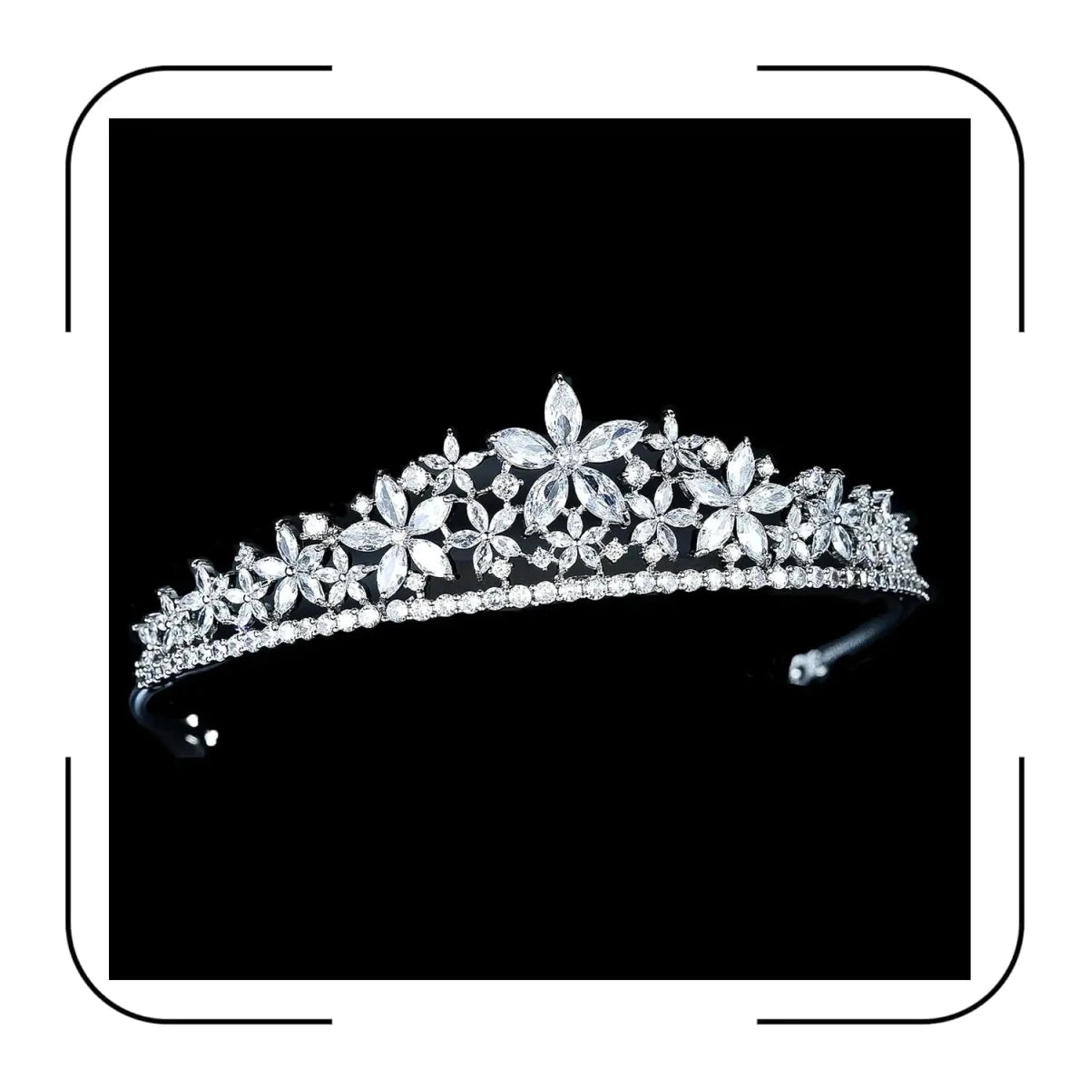 Elegant Zircon Bridal Tiara - MANDOTOS INTERNATIONAL