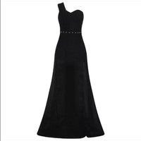 Women's Clothing One-shoulder Sleeveless Bronzing Split Dress MANDOTOS