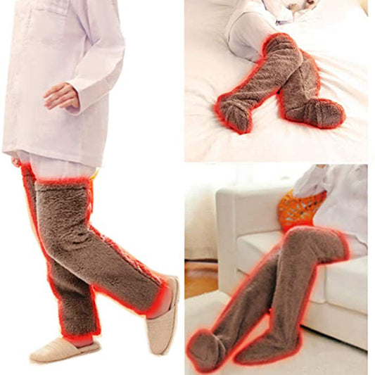 Over Knee High Fuzzy Long Socks Winter Warm Cold Leg Knee Joint Cold-proof Stockings Home Floor Sleeping Socks - MANDOTOS
