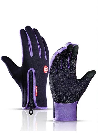 Winter Gloves Touch Screen Riding Motorcycle Sliding Waterproof Sports Gloves With Fleece - MANDOTOS