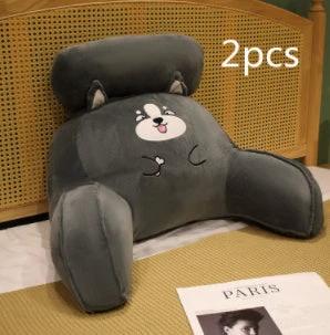 Triangle Reading Cushion - Fluffy Backrest Pillow for Sofa & Bed - MANDOTOS