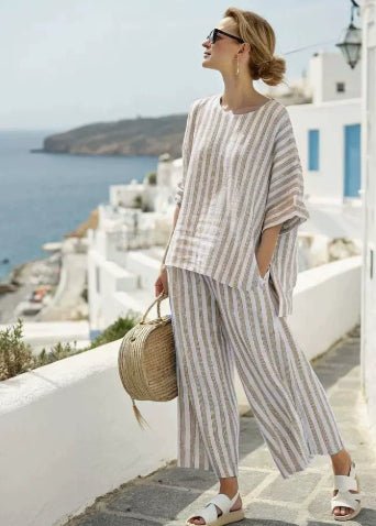 3D Print Batwing Sleeve Two-Piece Set – Loose T-Shirt & Straight-Leg Pants - MANDOTOS INTERNATIONALTwo-Piece Set