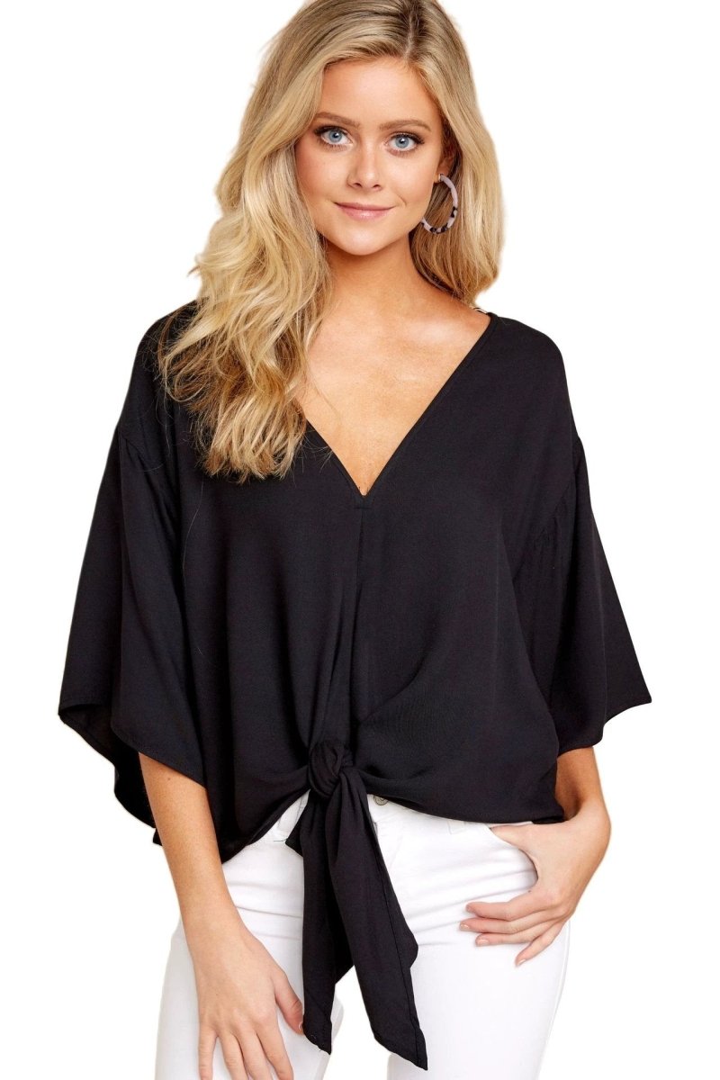 New V Neck Blouse Women Leopard Print Shirts Floral Tie Front Blouses Batwing Summer Oversize Ladies Tops - MANDOTOS INTERNATIONAL0
