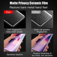 3Pcs Matte Ceramic Privacy Screen Protector for Samsung Galaxy S21 S20 S22 S23 S24 Ultra Note 20 10 S8 S9 S10 Plus Anti Spy Film - MANDOTOS INTERNATIONAL
