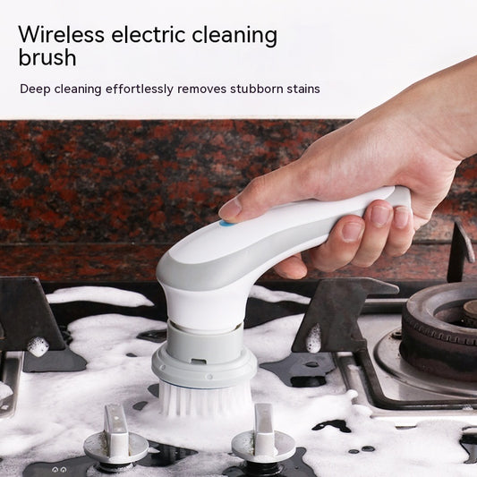 Electric Cleaning Brush 4 In 1 Spinning Scrubber Handheld Electric Cordless Cleaning Brush Portable - MANDOTOS