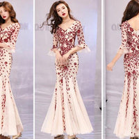 Banquet evening dress princess slim dress MANDOTOS
