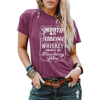 Ladies Blouse Letter Printing Round Neck Short - sleeved T-Shirt Women - MANDOTOS INTERNATIONAL0