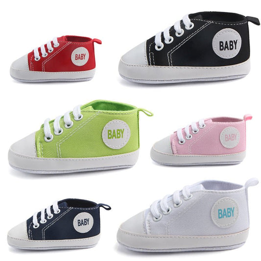 Canvas Classic Sports Sneakers Baby Boys Girls First Walkers Shoes Infant Toddler Soft Sole Anti - slip Baby Shoes - MANDOTOS INTERNATIONAL0