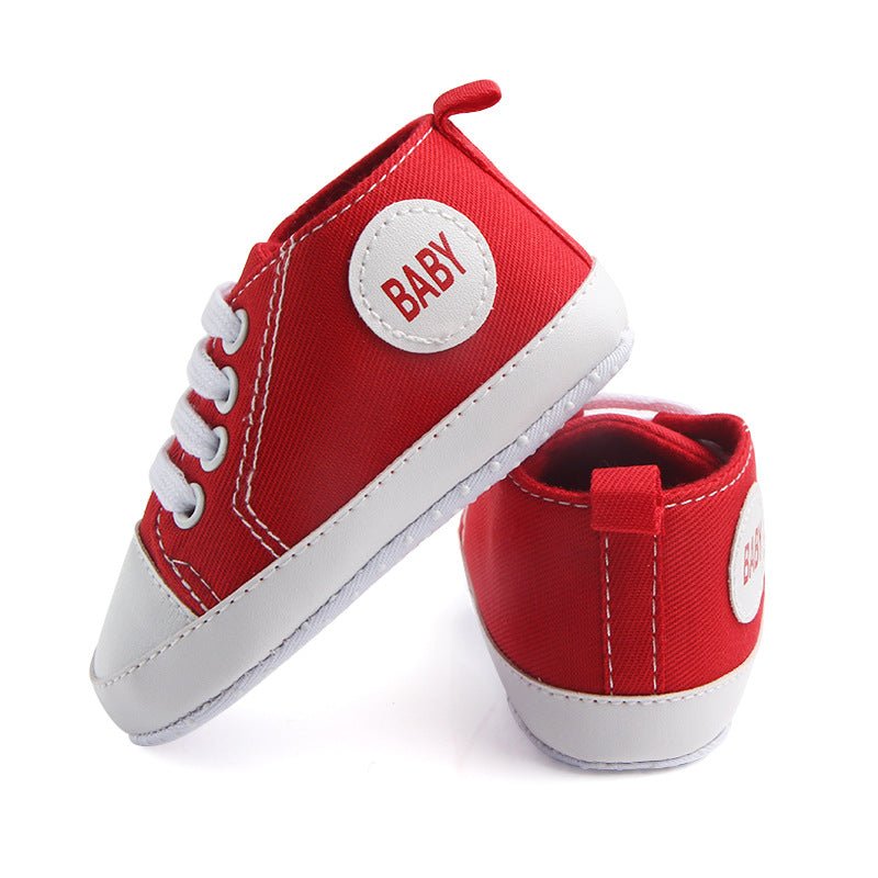Canvas Classic Sports Sneakers Baby Boys Girls First Walkers Shoes Infant Toddler Soft Sole Anti - slip Baby Shoes - MANDOTOS INTERNATIONAL0