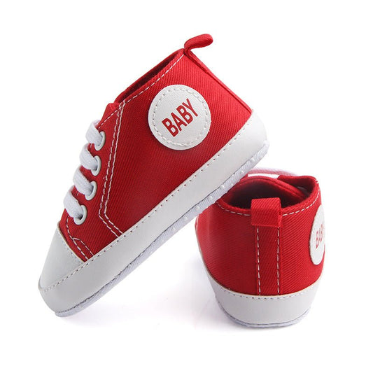 Canvas Classic Sports Sneakers Baby Boys Girls First Walkers Shoes Infant Toddler Soft Sole Anti - slip Baby Shoes - MANDOTOS INTERNATIONAL0