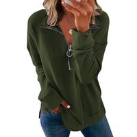 Euro-American Zip Detail Casual Tee