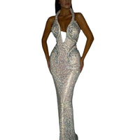Sexy Sequined Banquet Dress Sheath Trailing Evening Dress MANDOTOS