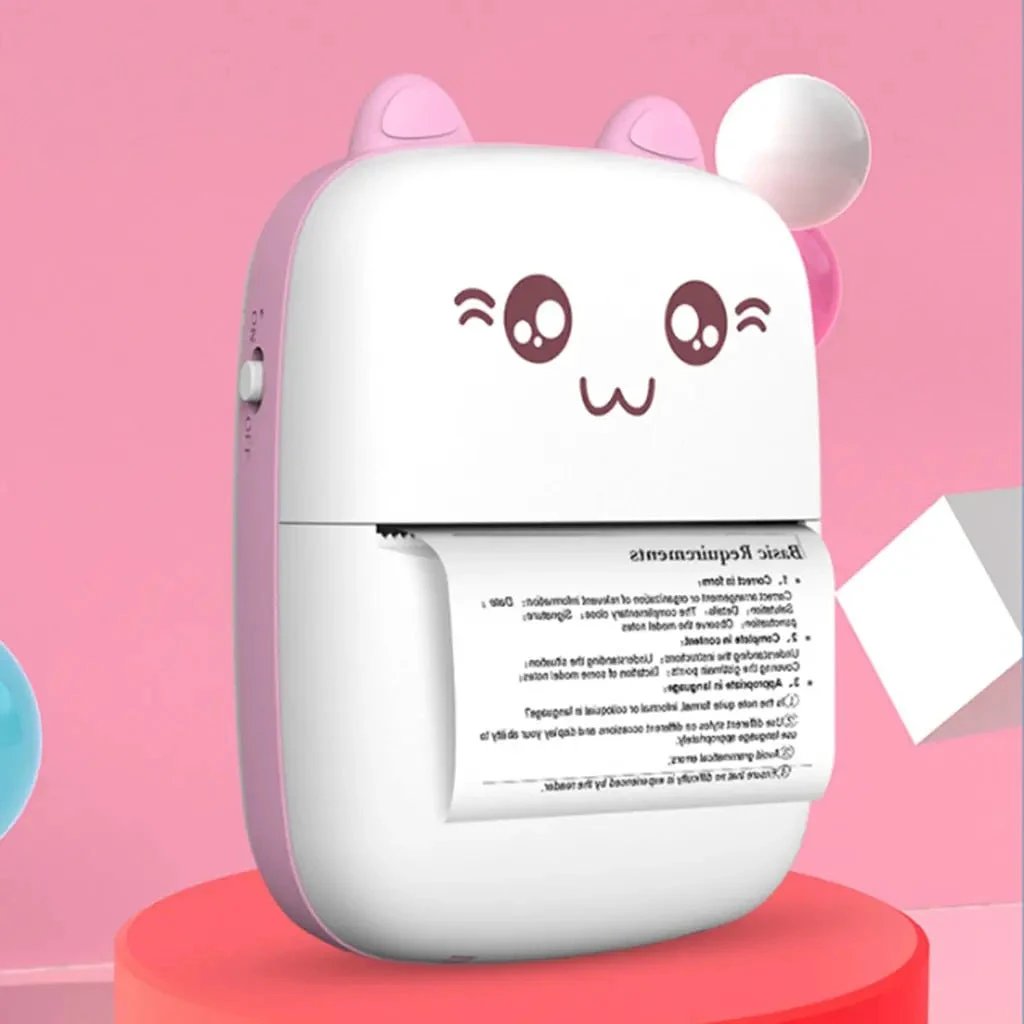 Mini Printer Portable Mini Bluetooth WiFi New Wrong Printer Mobile Phone Photo Title Note Hot Print Pocket Student Error Label Printer - MANDOTOS