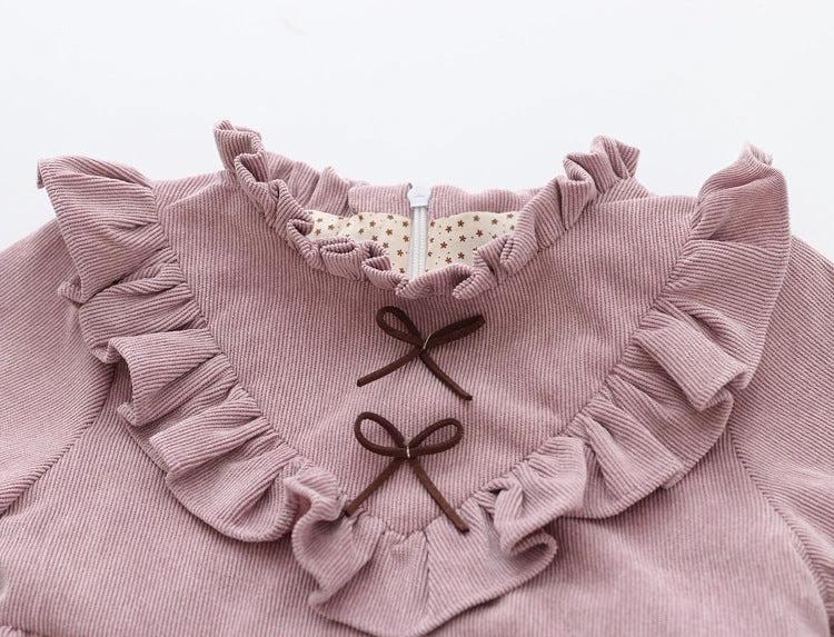 spring new Korean dress children's skirt, baby girl dress, baby spring blouse, corduroy - MANDOTOS INTERNATIONAL0