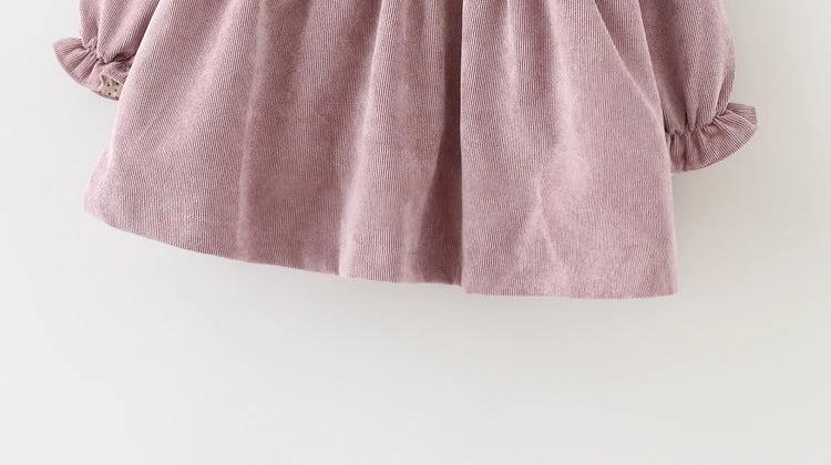 spring new Korean dress children's skirt, baby girl dress, baby spring blouse, corduroy - MANDOTOS INTERNATIONAL0