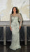 Moral Modest Long Sleeve Flower Mermaid Gown