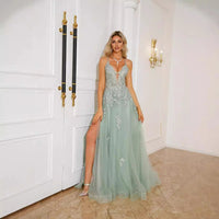Women Evening Dresses Suspender Dance Dress Long MANDOTOS