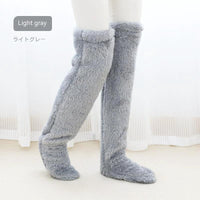 Cozy Winter Knee-High Fuzzy Socks for Cold-Proof Comfort - MANDOTOS0