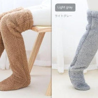 Cozy Winter Knee-High Fuzzy Socks for Cold-Proof Comfort - MANDOTOS