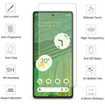 4PCS Tempered Glass for Google Pixel 9 8 Pro 9A 8A 7 7A 6 6A 5 4A 4 XL 3 9H Protective Transparent Screen Protector Film Glass - MANDOTOS