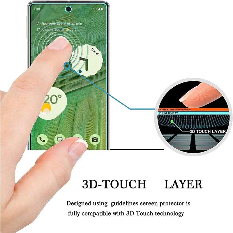 4PCS Tempered Glass for Google Pixel 9 8 Pro 9A 8A 7 7A 6 6A 5 4A 4 XL 3 9H Protective Transparent Screen Protector Film Glass - MANDOTOS
