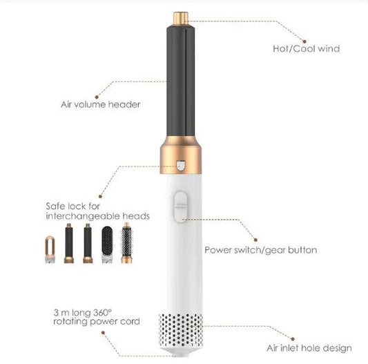 5-in-1 Hair Styler Brush - MANDOTOS