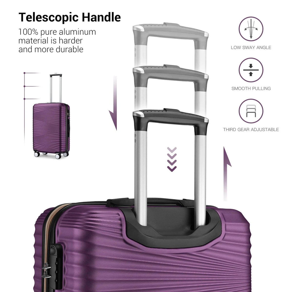 5-Piece Family Travel Luggage Set with Vanity Case - Elegant, Portable & Impact-Resistant - MANDOTOS INTERNATIONAL