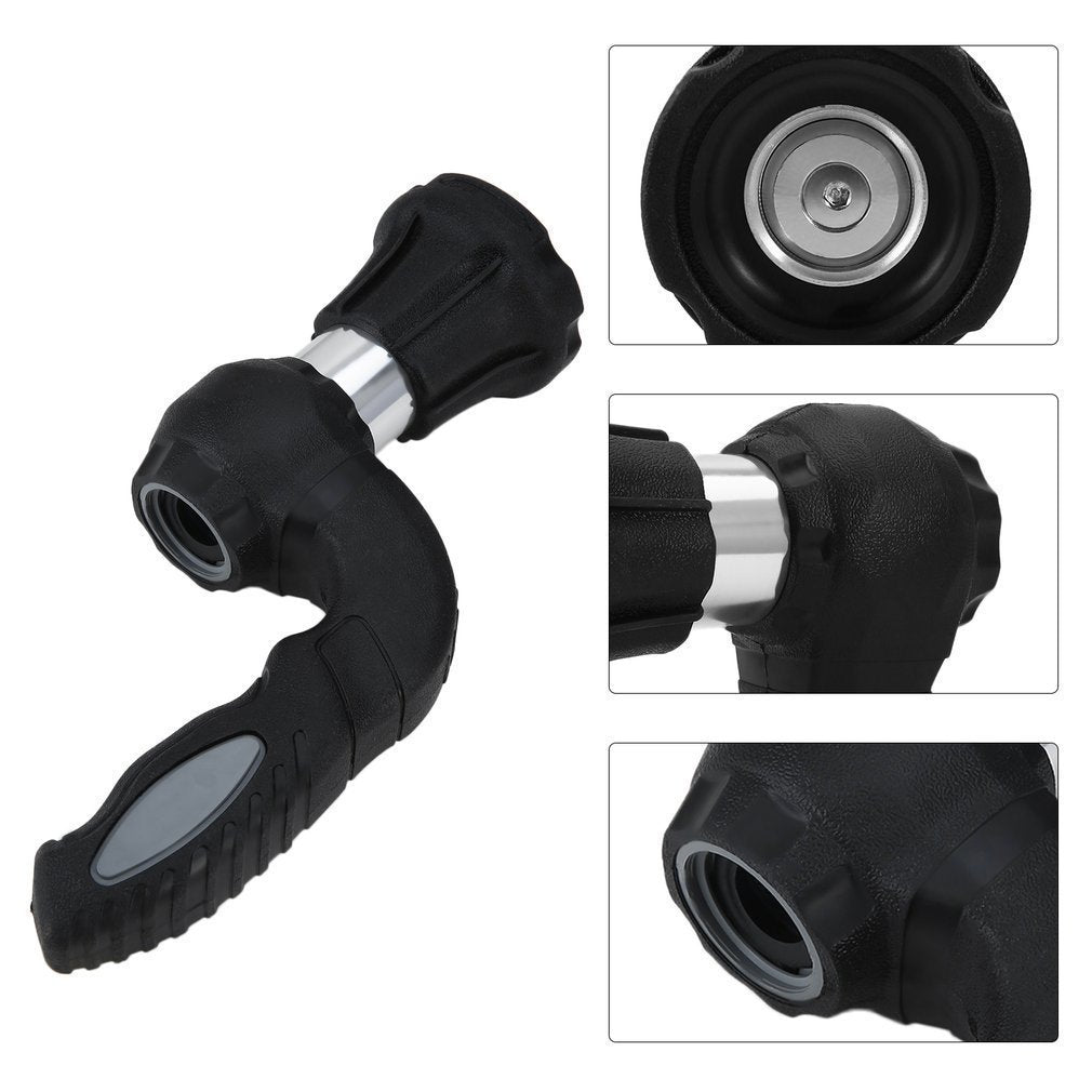 Mighty Power Hose Blaster Nozzle, black ergonomic spray gun with metal connector for lawn, garden, car washing
