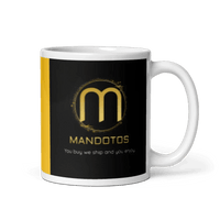 Sleek White Ceramic Mug MANDOTOS