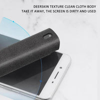 2 In 1 Phone Computer Screen Cleaner Kit For Screen Dust Removal Microfiber Cloth Set MANDOTOS