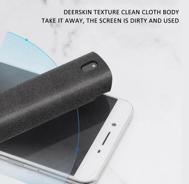 2 In 1 Phone Computer Screen Cleaner Kit For Screen Dust Removal Microfiber Cloth Set MANDOTOS