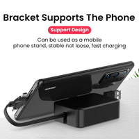 4 In 1 Retractable USB Cable Creative Macaron Type C Micro Cable For I Phone With Phone Stand Charging Data Cable Line Storage Box MANDOTOS