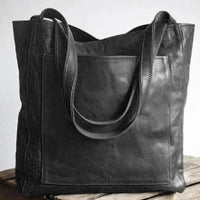 Women's Soft Leather Portable Shoulder With Pocket Vintage Bag - MANDOTOS