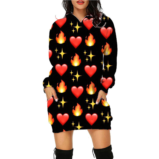 Halloween Print Long Hoodie With Pockets Sweater Long Sleeve Clothes Women - MANDOTOS
