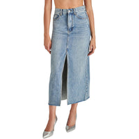 Steve Madden Avani Women's Light Blue Denim Skirt - MANDOTOS INTERNATIONAL