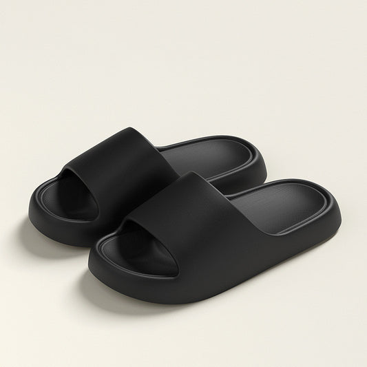Solid Thick-soled Home Slippers Summer Non-slip Floor Bathroom Slipper For Women Men's House Shoes - MANDOTOS