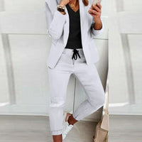 Lapel Blazer & Drawstring Trousers OL Suit – 12 Colors XS–3XL