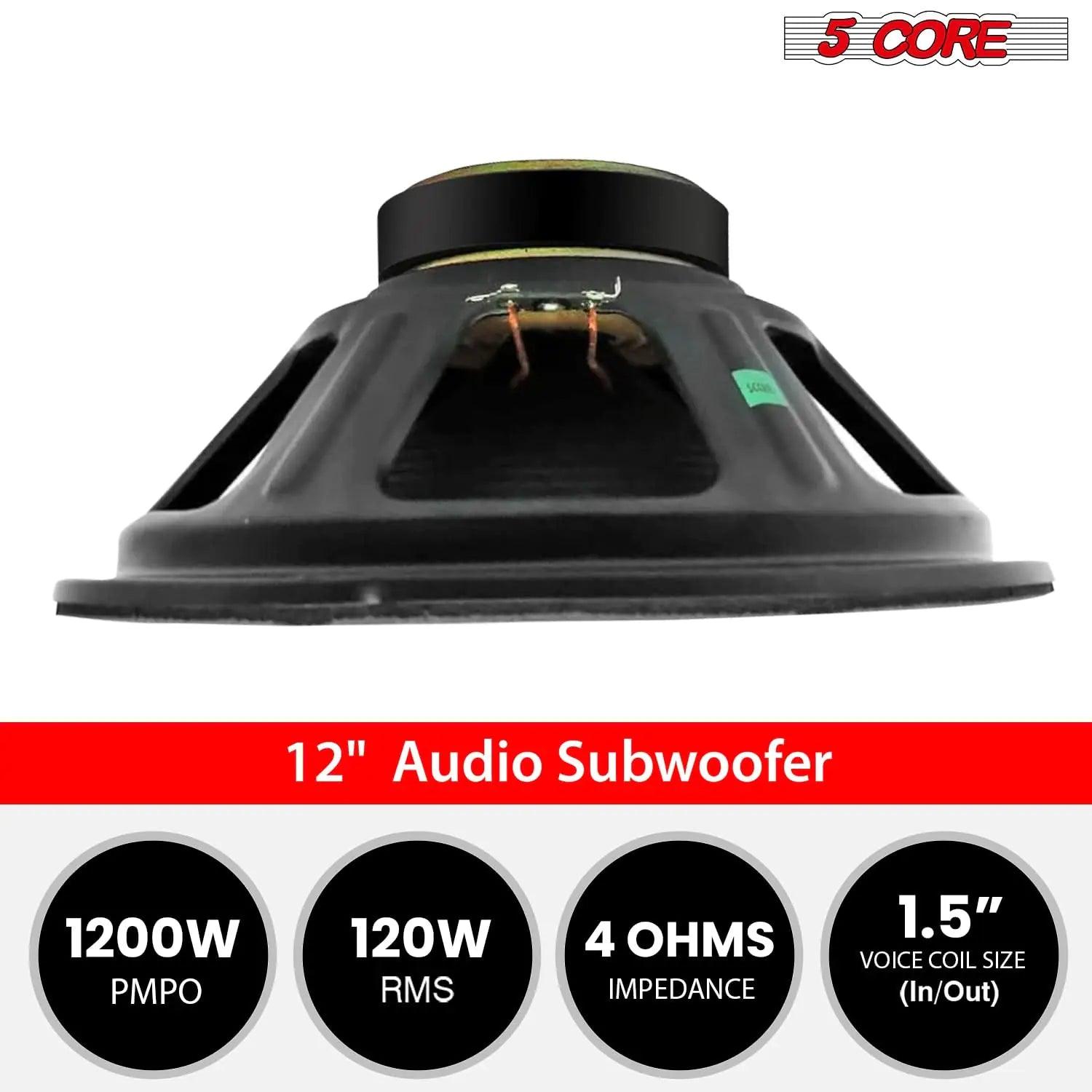 5Core Max Bass 15 Inch Subwoofer 450W 4Ohm - MANDOTOS
