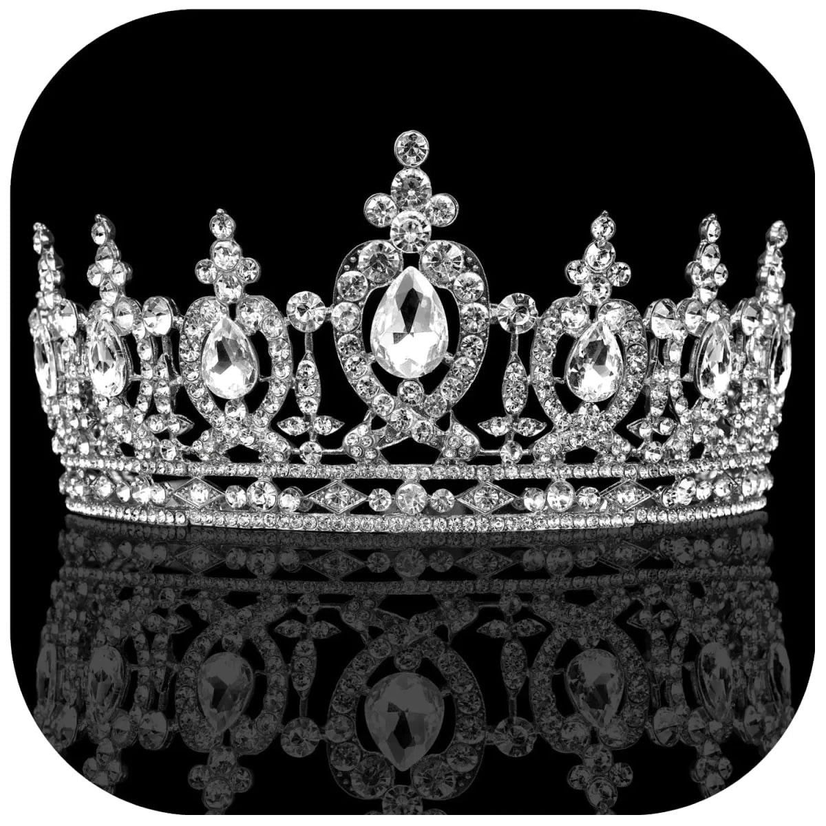 Regalia Crest Rhinestone Tiaras - MANDOTOS INTERNATIONAL